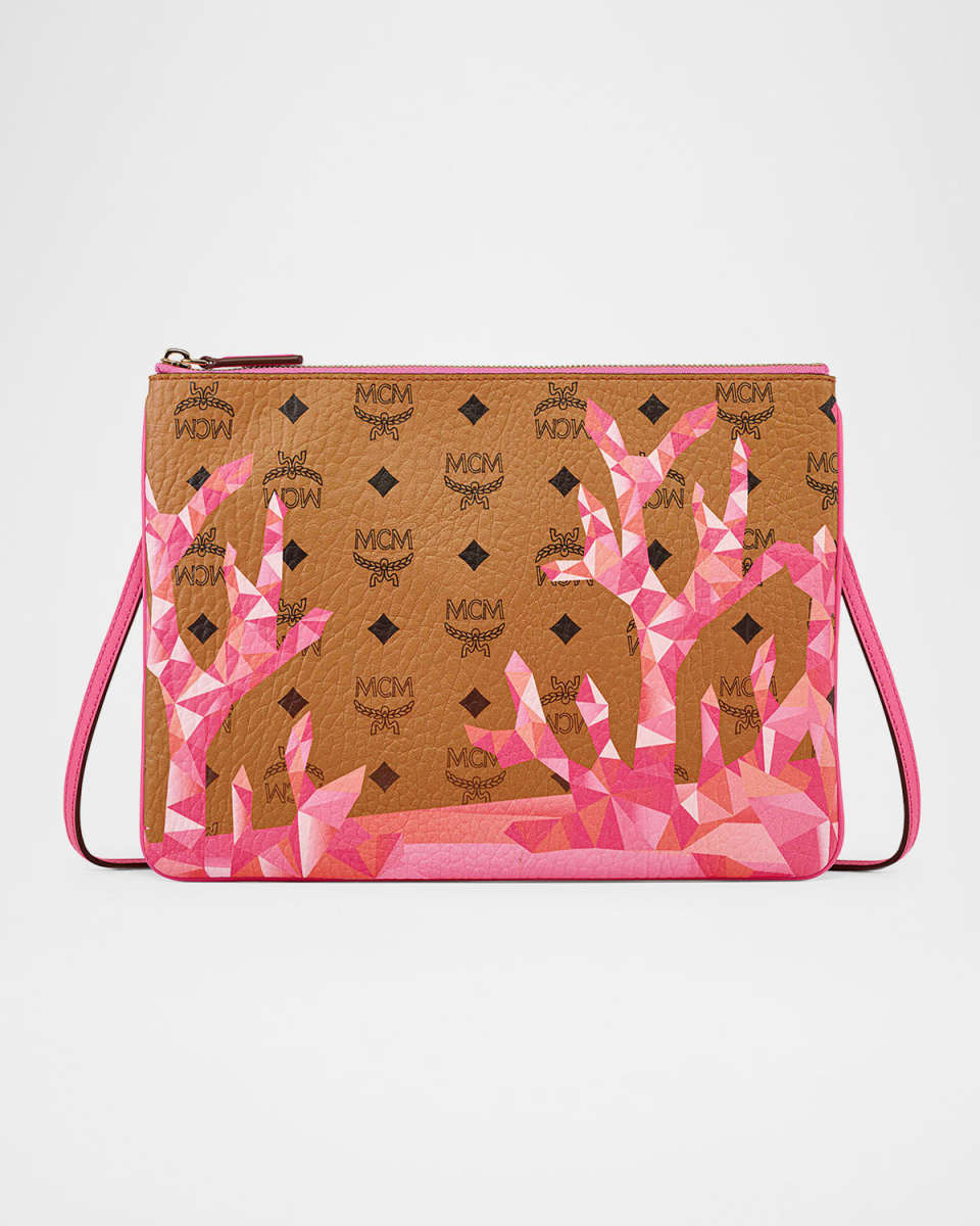 Aren Visetos Geo-Print Flat Pouch Bag